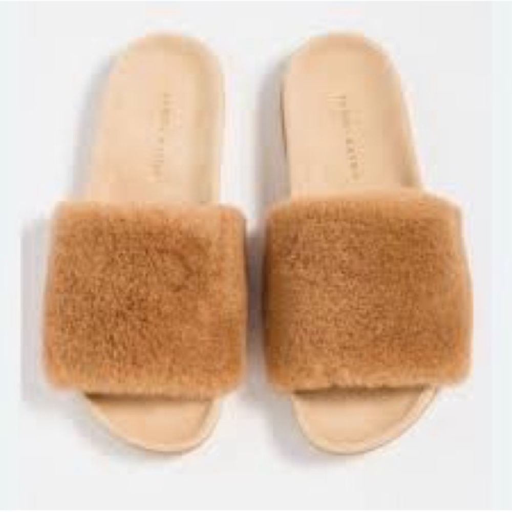 🌼JENNI KAYNE🌼 Tan Shearling Women's Slide Sandals Slippers, Size 41 - Picture 8 of 11